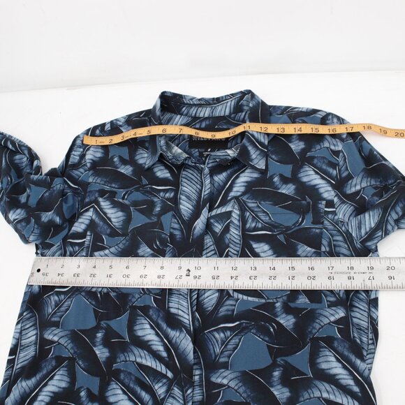NWOT Wildfang Shirt Womens XS The Empower Long Sleeve Button Up Leaf Print Rayon - Picture 12 of 12